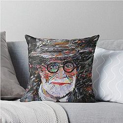 SIGMUND FREUD Acrylic Portrait Throw Pillow