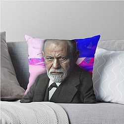 Sigmund Freud Portrait Throw Pillow