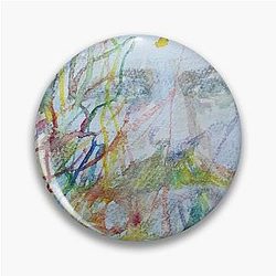 Sigmund Freud Watercolor and Acrylic Portrait Pin