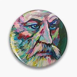 Sigmund Freud acrylic portrait 0.3 Pin