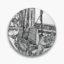 Sigmund Freud Ink Portrait 3 Pin