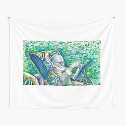 Sigmund Freud Watercolor Portrait Tapestry
