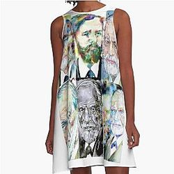 SIX Sigmund Freud A-Line Dress