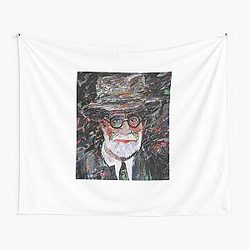 Sigmund Freud Acrylic Portrait Tapestry