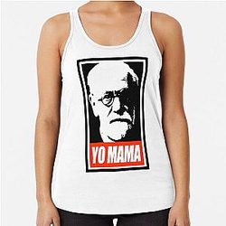 Sigmund Freud Yoga Mama Racerback Tank Top