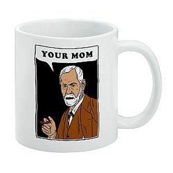 Your Mom Sigmund Freud Coffee Mug Novelty Gift Mugs for Coffee Tea 11oz White