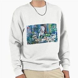 Sigmund Freud watercolor portrait Pullover Sweatshirt