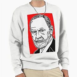 Sigmund Freud ink and acrylic portrait Sweatshirt