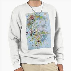 Sigmund Freud watercolor and portrait Pullover Sweatshirt