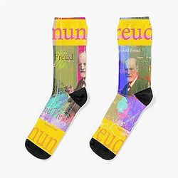 Sigmund Freud Portrait, Dream Interpretation and Psychoanalysis Socks