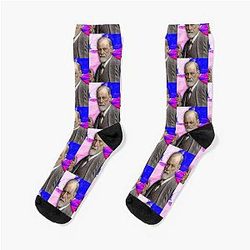 Sigmund Freud Portrait Art Wall Art Socks