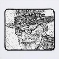 Sigmund Freud ink portrait Mouse Pad