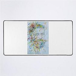 Sigmund Freud watercolor and acrylic portrait Desk Mat