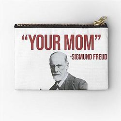 Your Mom - Sigmund Freud Red Zipper Pouch