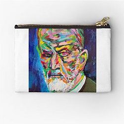 Sigmund Freud Acrylic Portrait Zipper Pouch