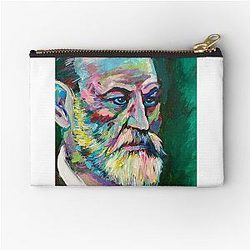 Sigmund Freud Acrylic Portrait Zipper Pouch