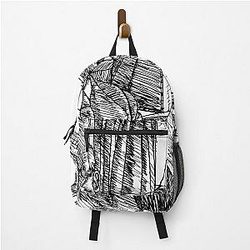 Sigmund Freud ink portrait backpack