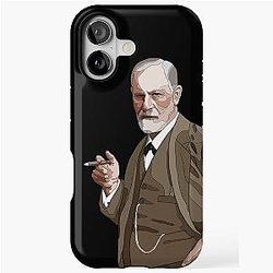 Illustration of Sigmund Freud founder of psychoanalysis iPhone Tough Case