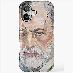 Sigmund Freud - oil portrait iPhone case