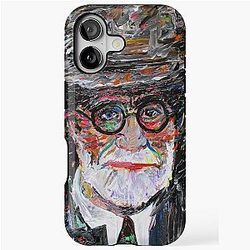 Sigmund Freud acrylic portrait iPhone Tough Case