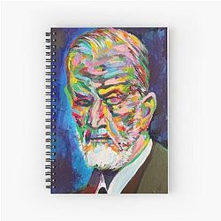 Sigmund Freud acrylic portrait Spiral Notebook