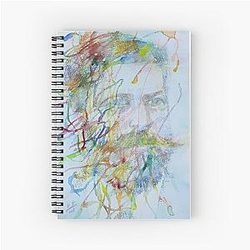 SIGMUND FREUD watercolour portrait notebook