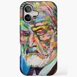 Sigmund Freud acrylic portrait iPhone Tough Case