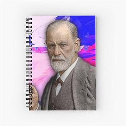 Sigmund Freud Wall Art Spiral Notebook