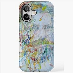 Sigmund Freud watercolor and portrait iPhone Tough Case
