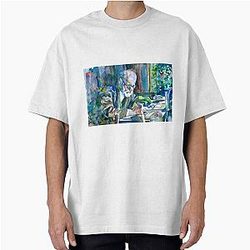 Sigmund Freud Watercolor Portrait Oversized T-Shirt