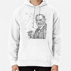 Sigmund Freud Ink Portrait Pullover Hoodie