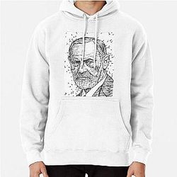 Sigmund Freud ink portrait Pullover Hoodie