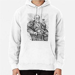 Sigmund Freud Pencil Portrait Pullover Hoodie