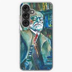 Sigmund Freud in his studio - watercolor portrait Samsung Galaxy Case