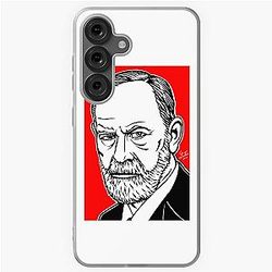 Sigmund Freud ink and acrylic portrait Samsung Galaxy Soft Case