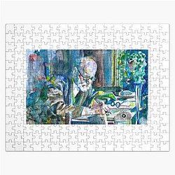 Sigmund Freud Writing - Watercolor Portrait Jigsaw