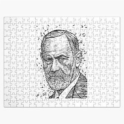 Sigmund Freud ink portrait jigsaw puzzle