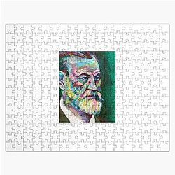 Sigmund Freud Acrylic Portrait 3 Jigsaw Puzzle