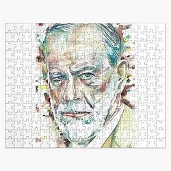 Sigmund Freud - Watercolor Portrait Jigsaw Puzzle