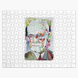 Sigmund Freud - Watercolor Portrait 14 Jigsaw Puzzle