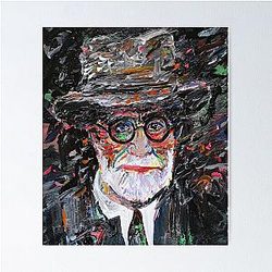 Sigmund Freud acrylic portrait Poster