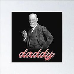 Sigmund Freud Psychology Design Poster