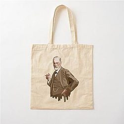 Illustration of Sigmund Freud founder of psychoanalysis bag