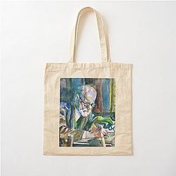 Sigmund Freud Watercolor Portrait Cotton Tote Bag