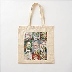 NINE TIMES SIGMUND FREUD COTTON TOTE BAG