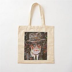 Sigmund Freud acrylic portrait Cotton tote bag