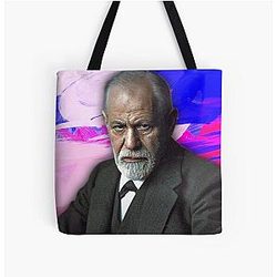 Sigmund Freud Artwork Sigmund Freud Portrait Wall Art All Over Print Tote Bag