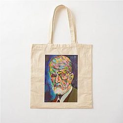 Sigmund Freud acrylic portrait Cotton Tote Bag