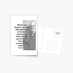 Sigmund Freud Quote Postcard