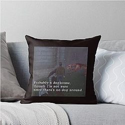 Silent Hill Harry Mason Doghouse Meme Throw Pillow
